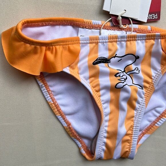 Zara Snoopy Peanuts Striped Swimsuit Bottom - Picture 2 of 7